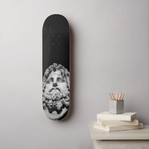 Skate Busto de mármore greco-romano clássico preto e bra