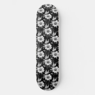 Skate Butterfly On Flower Patterne Design - Preto