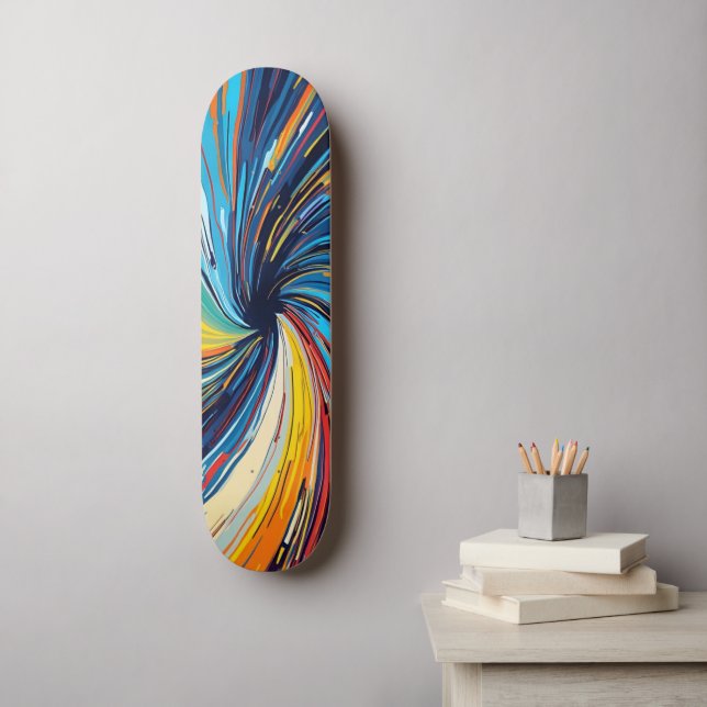 Skate Cabeça de Abstrato colorida (Arte de parede)