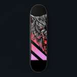 Skate Cabeça de Lobo Rosa<br><div class="desc">Este design pode ser personalizado escolhendo a opção personalizar para adicionar texto ou fazer outras alterações. Se este produto tiver a opção de transferir o design para outro item, certifique-se de ajustar o design para o ajustado, se necessário. Entre em contato comigo em colorflowcreations@gmail.com se desejar usar este design em...</div>