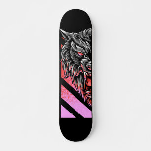 Skate Cabeça de Lobo Rosa