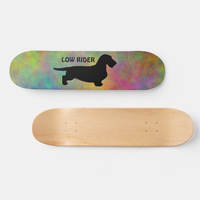 Skate Cabelo grosso Dachshund - Silhouette 1 (Horz)