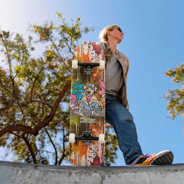 Skate Cachorro Retroativo da Rua Relaxada | Engraçado (Ao ar livre 1)