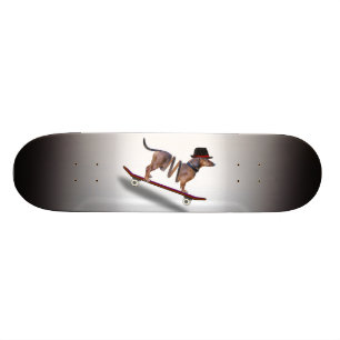 Skate Cachshund Skateboarder