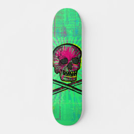 Skate Calavera Green Ray Skull Grunge Art mexicano