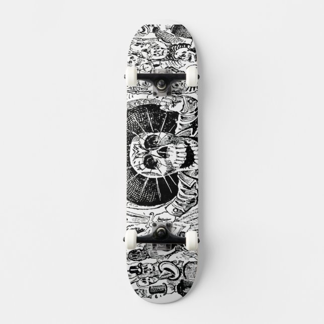 Skate Calavera Oaxaqueña por José Guadalupe Posada 1903 (Frente)