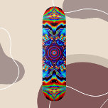 Skate Caleidoscópio Psicodélico Azul Vermelho e Verde<br><div class="desc">Este design psíquico caleidoscópio apresenta azul,  vermelho e verde. Visuais vibrantes e triviais para o hippie moderno ou qualquer um que ama cores brilhantes e fundas!</div>