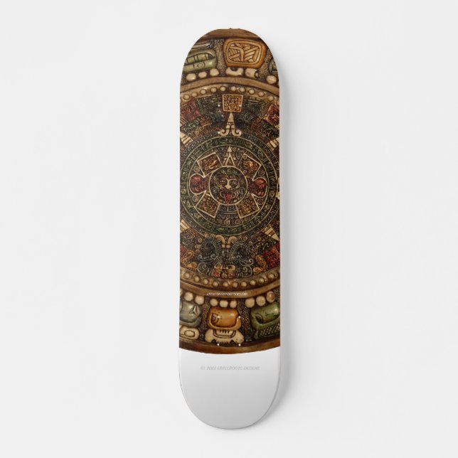 Skate Calendário Mayan e Aztec de Grassrootsdesigns4u! (Frente)