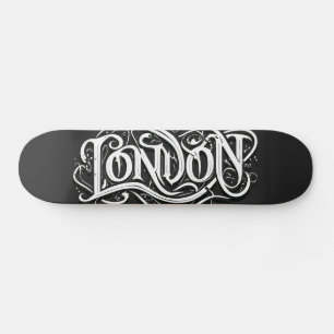 Skate Caligrafia de Metal Pesado de Londres - Metalhead