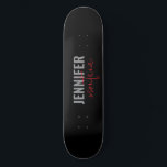 Skate Calliografia - Placa Elegante Adicionar Nome Própr<br><div class="desc">Procurando uma bela caligrafia com uma letra estética? Este design simples e atraente é para você. Este produto, especialmente concebido para o uso do casamento e do nome da família, impressiona imediatamente aqueles que o veem. A design fina e saborosa refletirá imediatamente a qualidade da sua relação e da sua...</div>