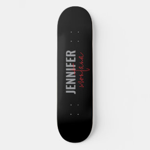 Skate Calliografia - Placa Elegante Adicionar Nome Própr