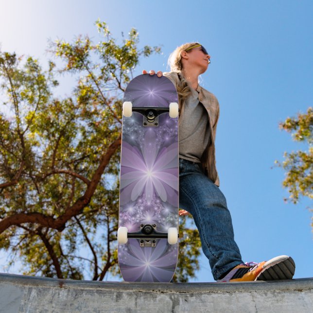 Skate Cama de Flores Arte Fractal Abstrato Moderno e Bri (Ao ar livre 1)