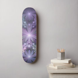 Skate Cama de Flores Trendy Shiny Abstrato Arte Fractal