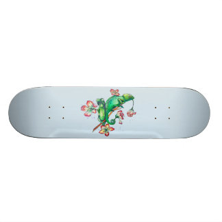Skate camaleão na flor