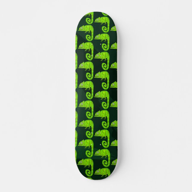Skate Camaleão verde fofo (Frente)