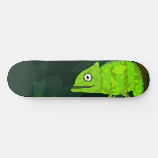 Skate Camaleão verde fofo (Horz)
