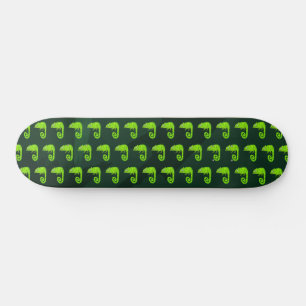 Skate Camaleão verde fofo