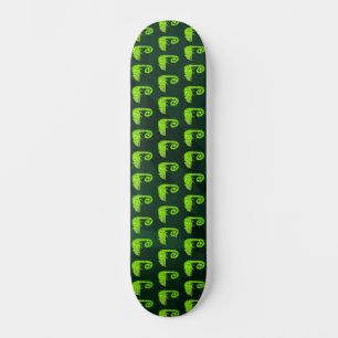 Skate Camaleão verde fofo