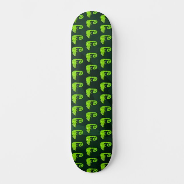 Skate Camaleão verde fofo (Frente)