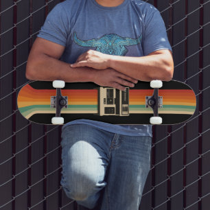 Skate Câmera Retro com Impressão de Arco-Íris
