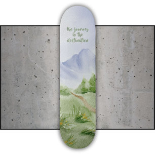 Skate Caminho de Aquarela nas Montanhas