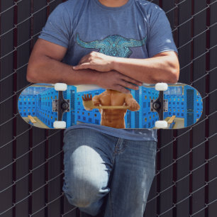 Skate Camisa SlipperyJoe do homem musculoso sem camisa a