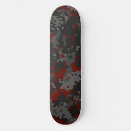 Skate Camo Vermelho Preto Cinza