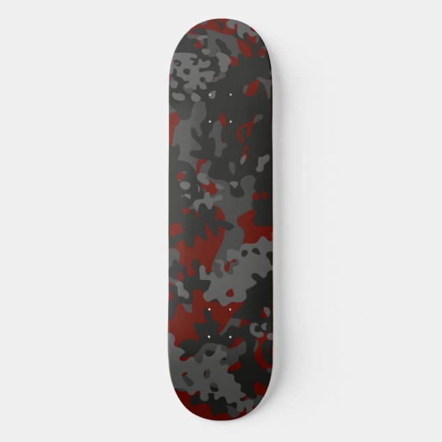 Skate Camo Vermelho Preto Cinza (Frente)