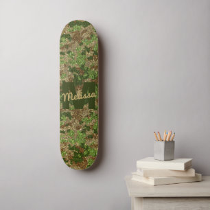 Skate Camouflagem verde acelera glusor Camo Nome do Mono