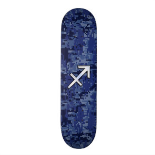 Skate Camuflagem de NavyDigital do símbolo do zodíaco do