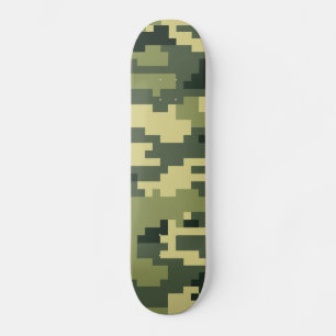 Skate Camuflagem Digital Woodland de 8 Bits / Camo