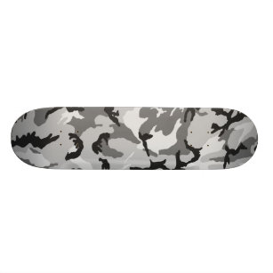 Skate Camuflagem do preto do branco cinzento