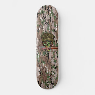 Skate Camuflagem Militar Adaga Zumbi 