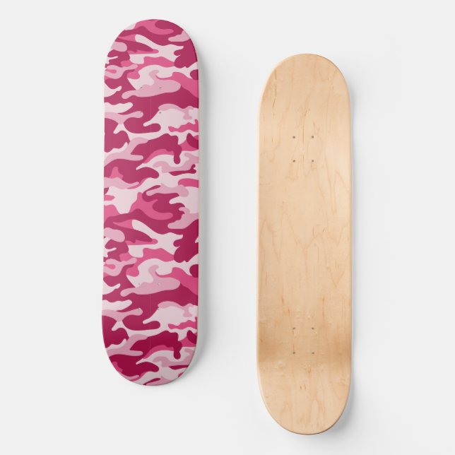 Skate Camuflagem Rosa (Frente)