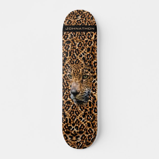 Skate Camuflagem selvagem exótica do gato da pele Luxe (Frente)