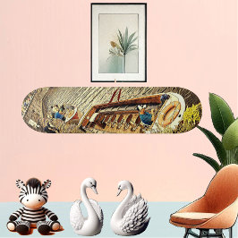 Skate Canal Sail Boat Pathway Scenery. Diversão de abstr