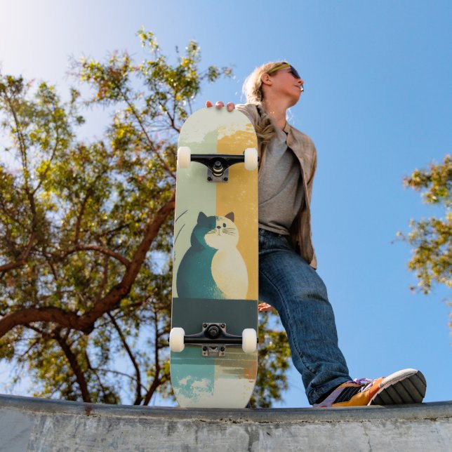 Skate Canoa Branca de Gatos Abstrato do Lago Chubby, Min (Ao ar livre 1)