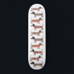 Skate Cão de Enchimento<br><div class="desc">Enchidos bonitos de Dachshund ou cachorros-salsicha em tricô malhado. Perfeito para amantes de cachorros e ambulantes de cães.</div>