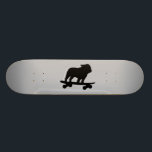 Skate Cão legal Skateboarding da silhueta inglesa do<br><div class="desc">Silhueta inglesa do buldogue do Skateboarding legal. Este cão totalmente stoked do patinador está no movimento. Um skate impressionante para seres humanos do amante do cão e caninos do patinador. Verifique para fora o mundo do Doodle de Jenn para ver se há este design de cão do divertimento em mais...</div>