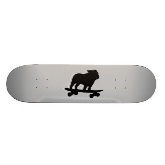 Skate Cão legal Skateboarding da silhueta inglesa do