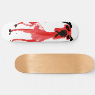 Skate Cão Vermelho Arte Expressiva de Cão Vermelho e P