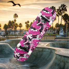 Skate Caos Rosa Quente - Tropical Rosa Brilhante