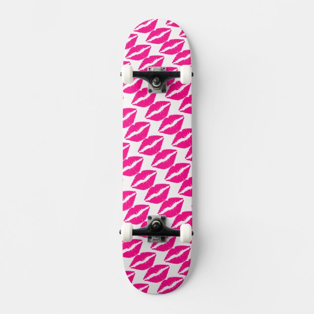 Skate Capa Case-Mate de gravata com padrão de beijos cor (Frente)