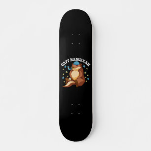 Skate Capy Hanukkah Funny Judeu Capybara Hanukkah Gift