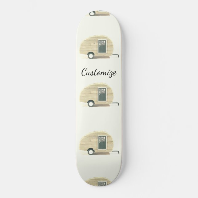 Skate Caravana-de-coleira-branca (Frente)