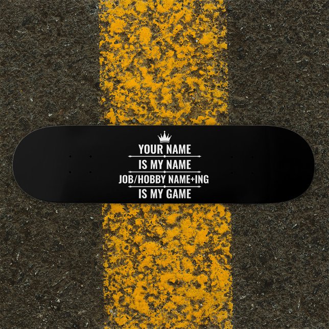 Skate Cargo Engraçado Personalizado e Nome do Hobby (Criador carregado)