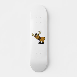 Skate Caricatura Moose curiosa  escolher cor de fundo
