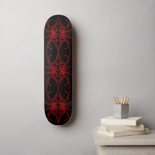 Skate Carnaval Máscara Tribal Black and Red Design
