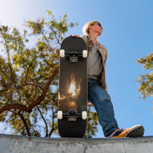 Skate Carro espacial Terra nave espacial Noite Canva