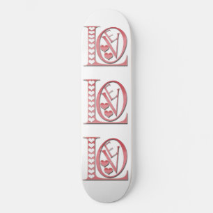 Skate Cartas de Amor com Corações por Shirley Taylor